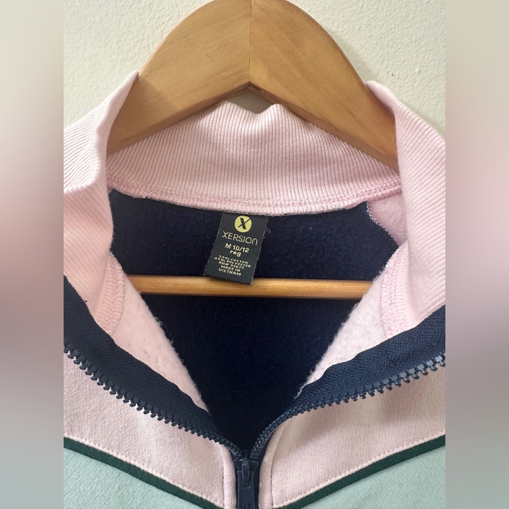 XERSION Chevron Jacket - Pink, Blue, and Mint SIZE MEDIUM 8/12 Unisex Everyday - Picture 2 of 5